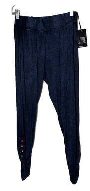 Michael Lauren Women’s Emmanuel Mineral Navy Shirred Rainbow Button Pants XS NEW